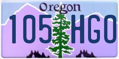 OR license plate 105HGO