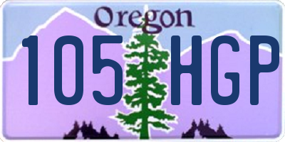 OR license plate 105HGP