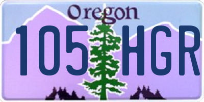 OR license plate 105HGR