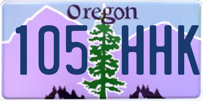 OR license plate 105HHK