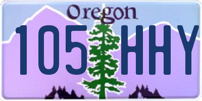 OR license plate 105HHY