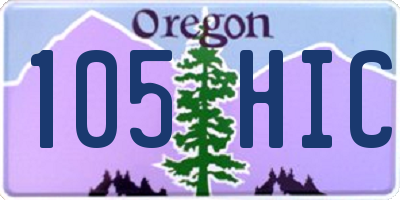 OR license plate 105HIC