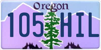 OR license plate 105HIL