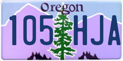 OR license plate 105HJA