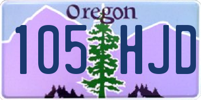 OR license plate 105HJD