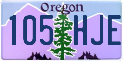 OR license plate 105HJE