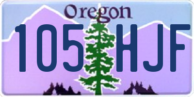 OR license plate 105HJF