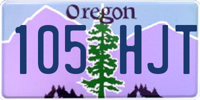 OR license plate 105HJT