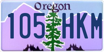 OR license plate 105HKM