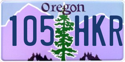 OR license plate 105HKR