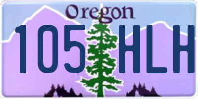 OR license plate 105HLH