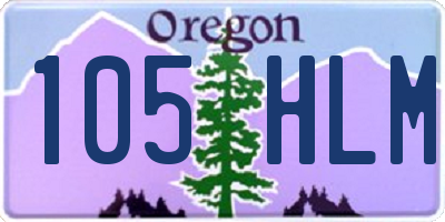 OR license plate 105HLM