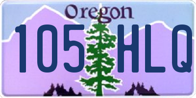 OR license plate 105HLQ