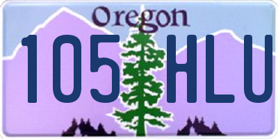 OR license plate 105HLU