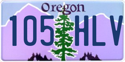 OR license plate 105HLV