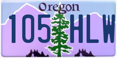 OR license plate 105HLW