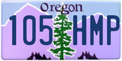 OR license plate 105HMP