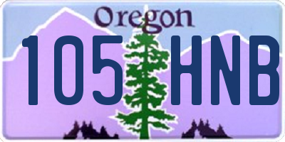 OR license plate 105HNB
