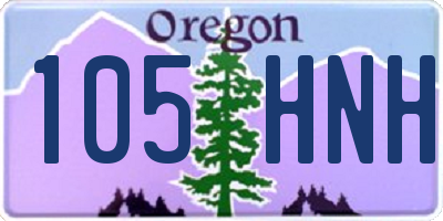 OR license plate 105HNH