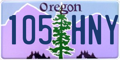 OR license plate 105HNY