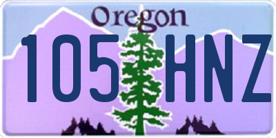 OR license plate 105HNZ