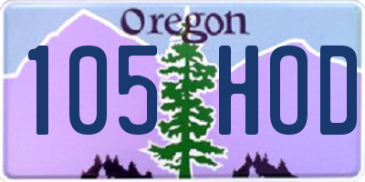 OR license plate 105HOD