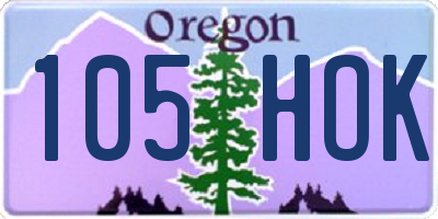 OR license plate 105HOK