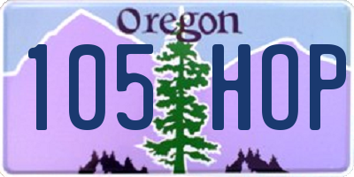 OR license plate 105HOP