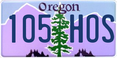 OR license plate 105HOS
