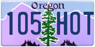 OR license plate 105HOT