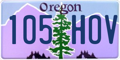 OR license plate 105HOV