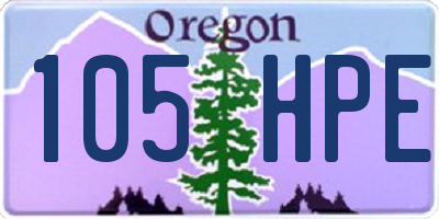 OR license plate 105HPE