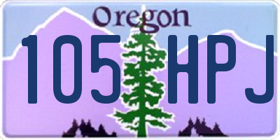 OR license plate 105HPJ