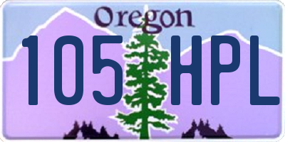 OR license plate 105HPL