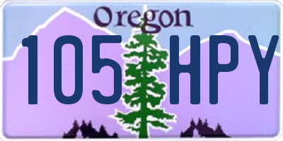 OR license plate 105HPY