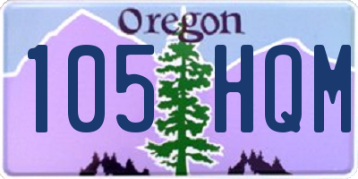 OR license plate 105HQM