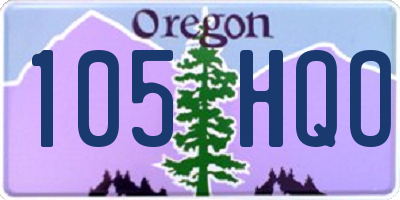 OR license plate 105HQO
