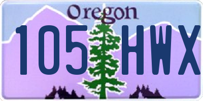 OR license plate 105HWX