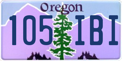OR license plate 105IBI