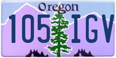 OR license plate 105IGV