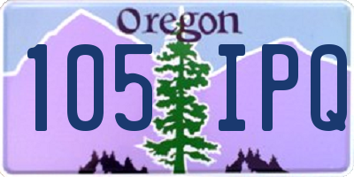 OR license plate 105IPQ