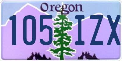 OR license plate 105IZX