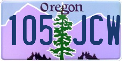 OR license plate 105JCW