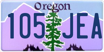 OR license plate 105JEA