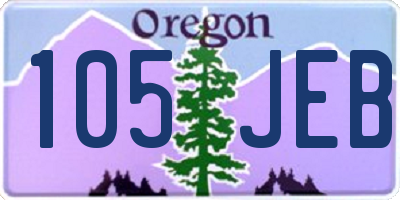 OR license plate 105JEB