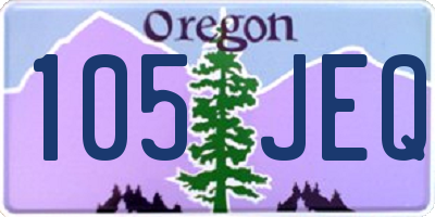 OR license plate 105JEQ