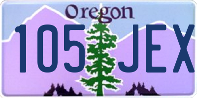 OR license plate 105JEX