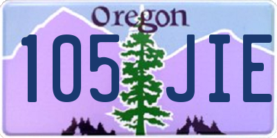 OR license plate 105JIE