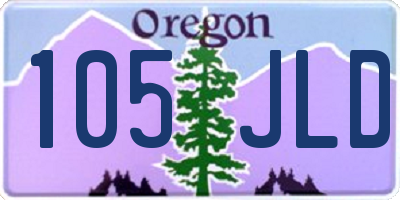 OR license plate 105JLD