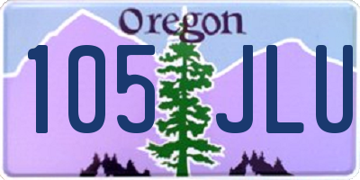 OR license plate 105JLU